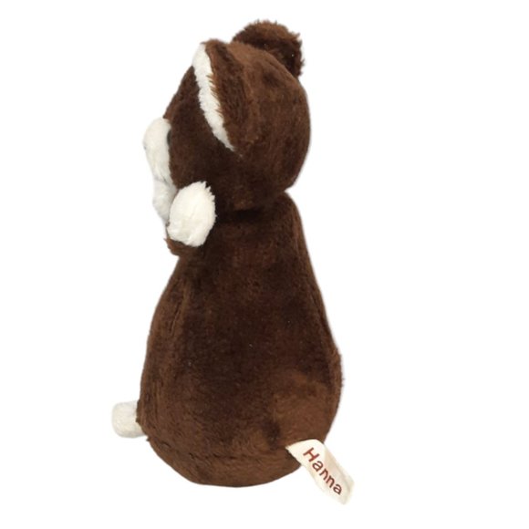 Vintage Russ Berrie Hanna Brown Teddy Bear Korea Plush Stuffed Toy 8" - Picture 3 of 7